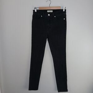 Madewell 9" High Rise Skinny Jeans Womens Size 27 Black Stretch Denim (27x28)